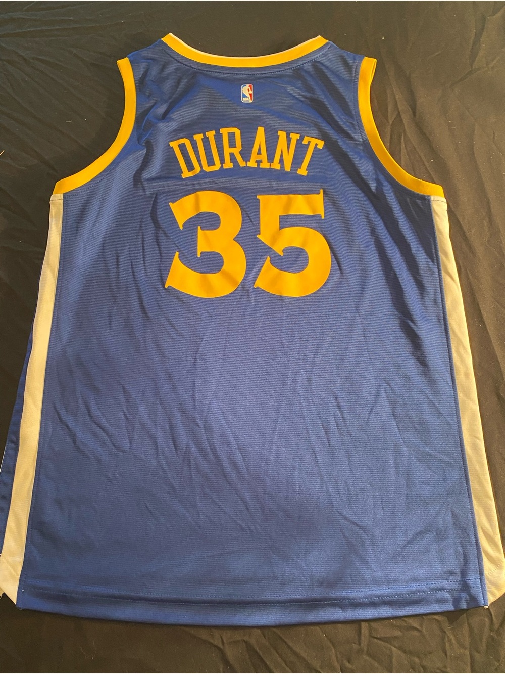 Kevin Durant #35 Blue and Gold NBA Jersey
